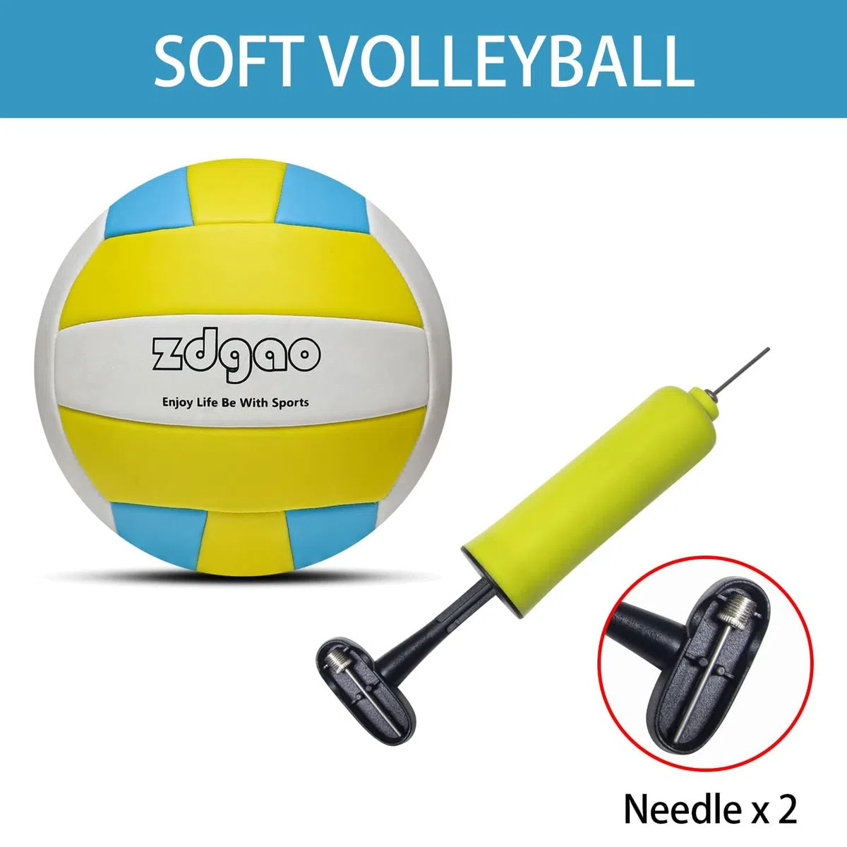 Volleyballnetz Outdoor - Tragbares Volleyball-Set für Hinterhof mit professionellem Volleyballnetz, Wickelgarn Volleyball und Pumpe, Begrenzungslinie, Tragetasche