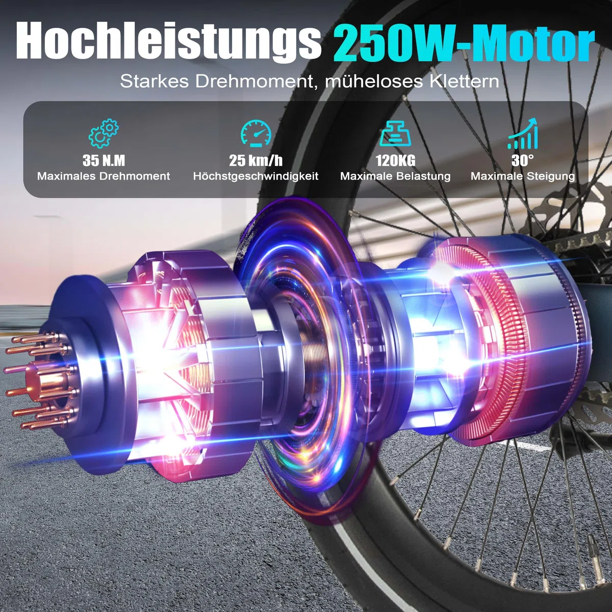 Smart30 E-Bike 20 Zoll City Pendler Elektrofahrrad mit Alu-Druckguss Rahmen Drehmomentsensor, Single Speed, Sattelstützen-Akku 36V 9.6Ah, Minimalistisches Pedelec Damen Herren (Blau)