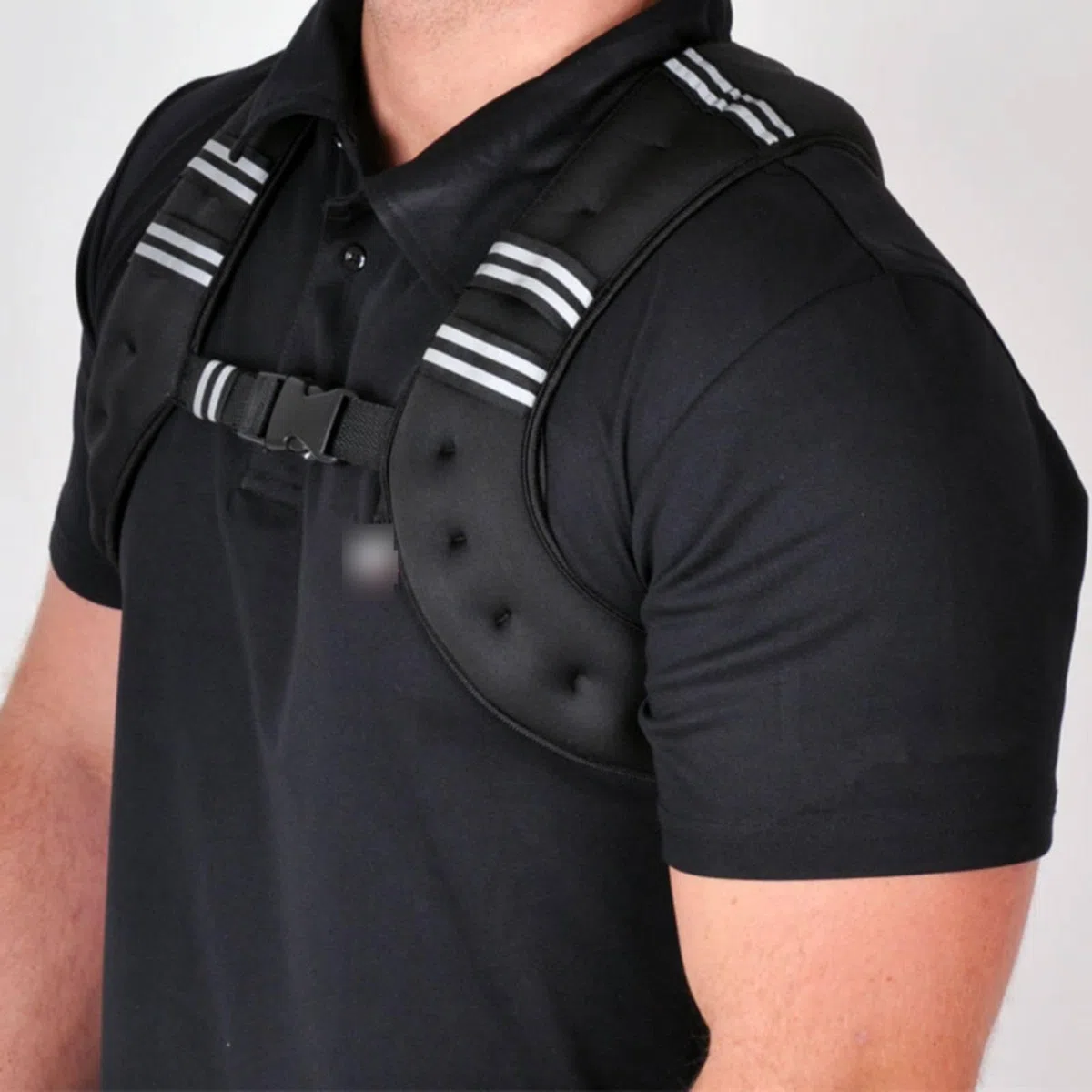 Verstellbare Gewichtsweste elastisch elastische Gewichtsweste breite Schulterträger Trainingsweste mit Gewichten für Fitness, Schwarz, 10KG