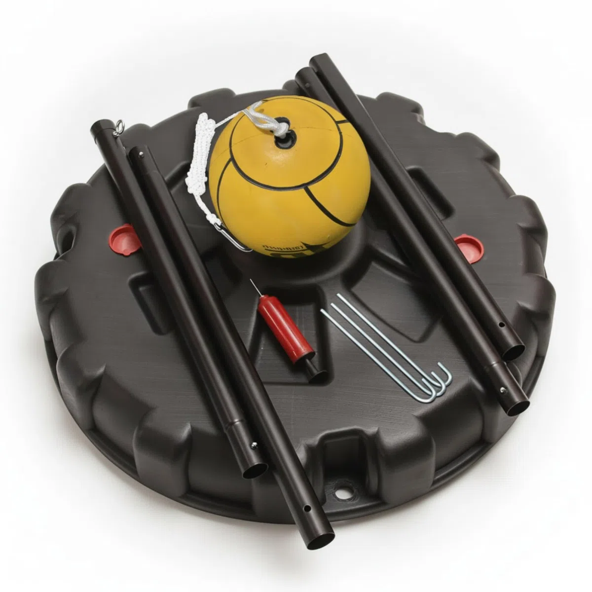 Outdoor Ball Schlagspiel Tetherball mit Großem Standfuß Hochwertiger Verstellbarem Seil Und Widerstandsfähigem Ball Einfach Aufzubauen für Hinterhof Kinderparty Parks