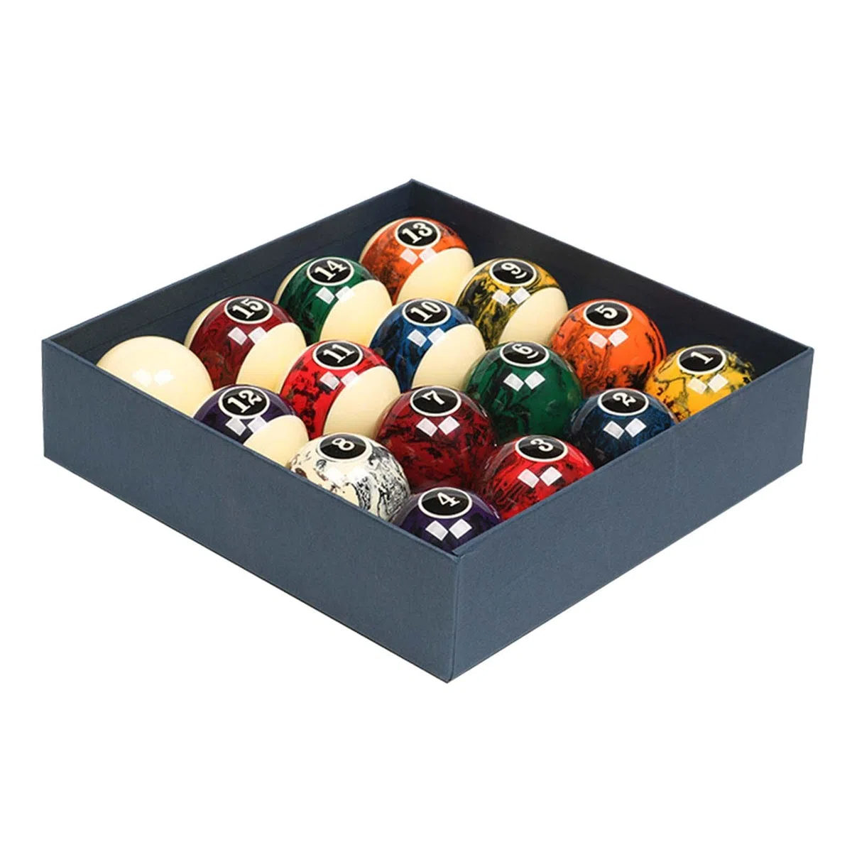 16 Billardkugeln, Ersatzkugeln für Pooltische, 2,25 Zoll Harzkugeln, Komplettes Set Snookerkugeln für Freizeitspiel Und Turnier, Billardkugeln