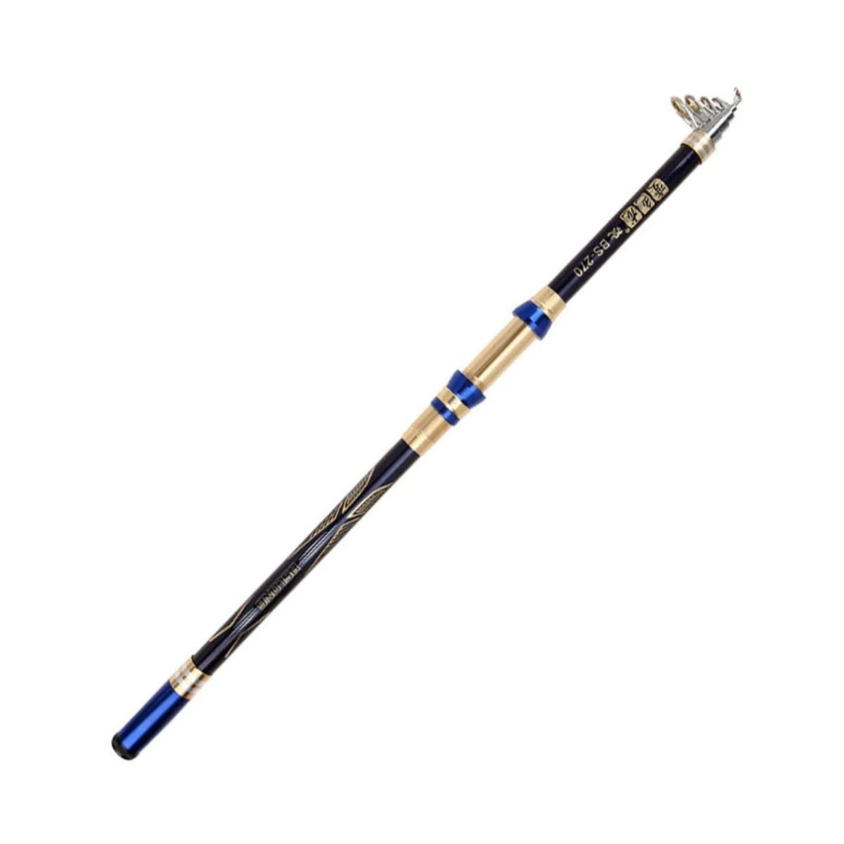 TOMYEUS Fishing Rod Tragbare Kohlefaser 2,1 m bis 3,6 m drehende Fischereistange Kohlenstoffforellen Karpfen Teleskopen Fischereistangen Angreifer Köder Angelrute (Color : Blue, Length : 3.6 m)