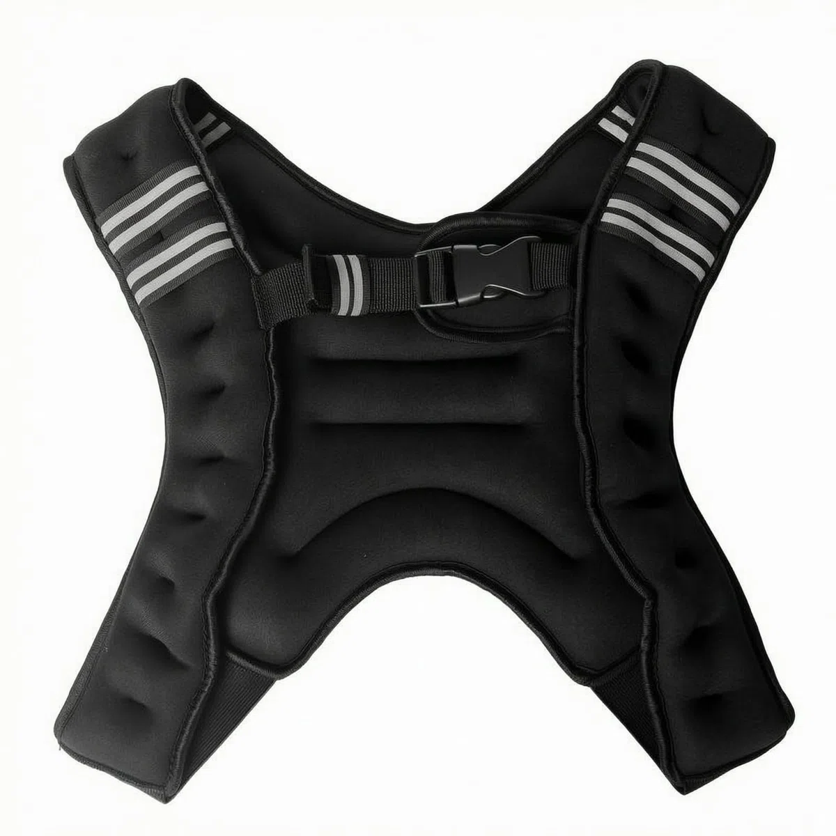 Verstellbare Gewichtsweste elastisch elastische Gewichtsweste breite Schulterträger Trainingsweste mit Gewichten für Fitness, Schwarz, 10KG