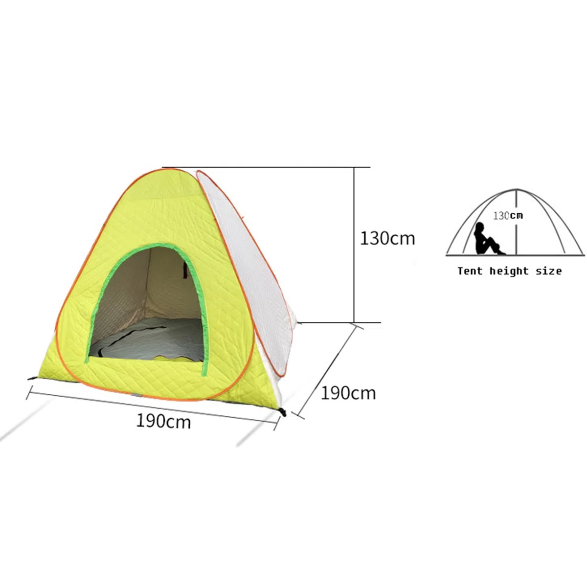 1-2 Person Ice Fishing Shelter, Thicken Cotton Fishing Tent, Warm Outdoor Camping Tent, Zippered Door & Carry Bag for Outdoor Camping Household faucets