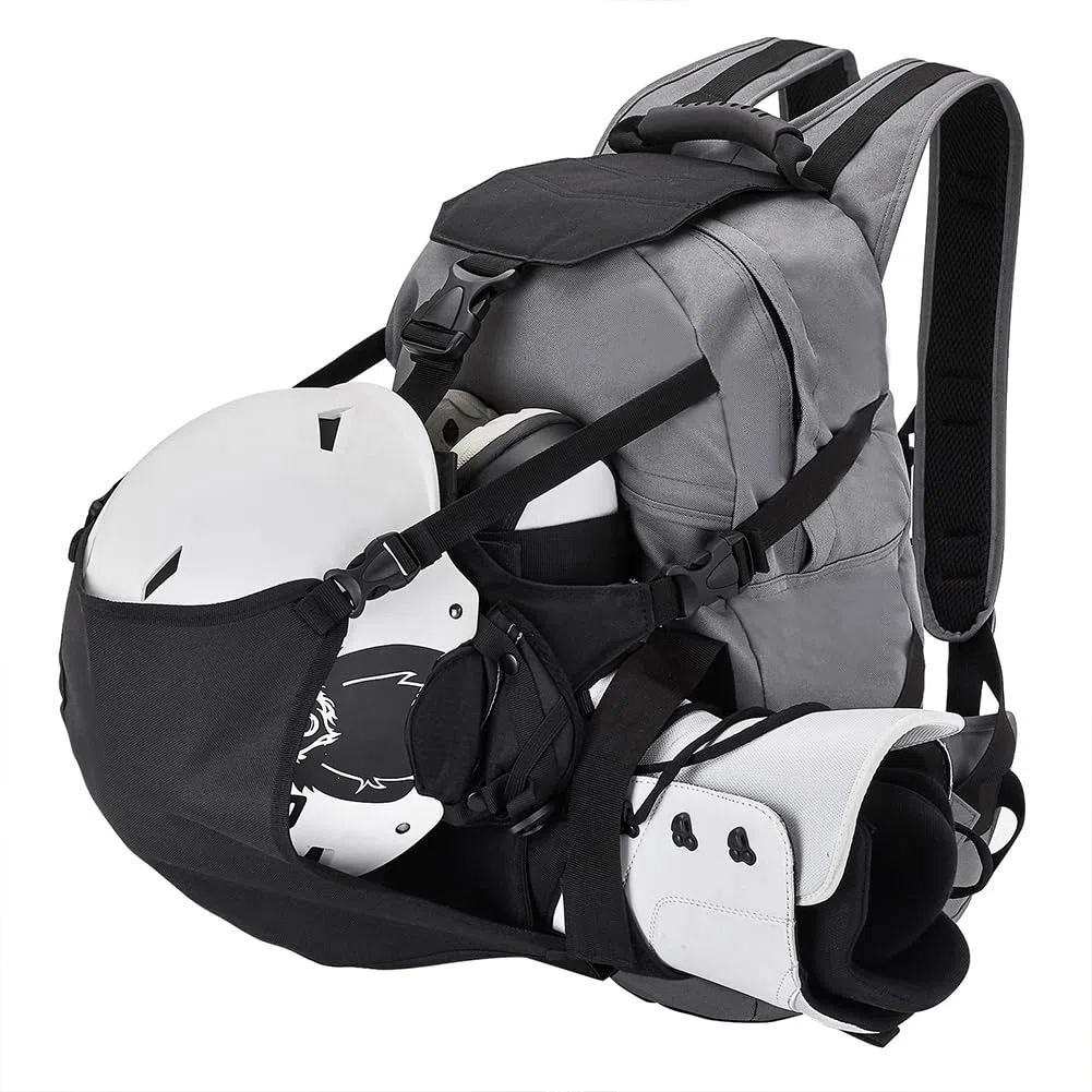 Skischuhrucksack 30L mit verstellbaren Befestigungsgurten, Skating-Rucksack