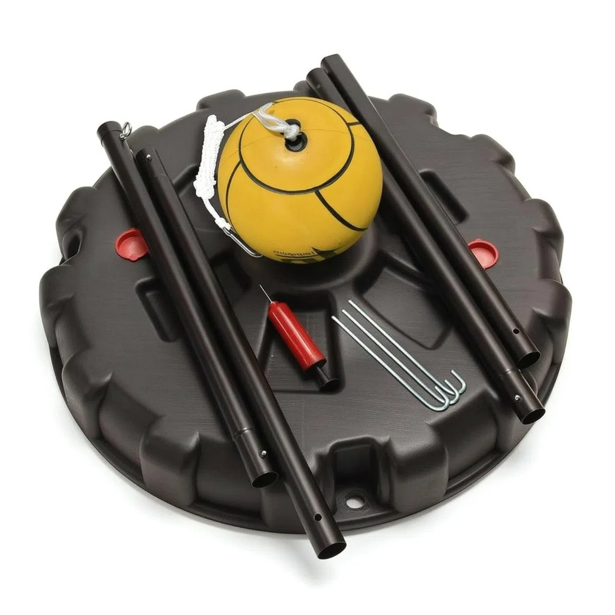 Outdoor Ball Schlagspiel Tetherball mit Großem Standfuß Hochwertiger Verstellbarem Seil Und Widerstandsfähigem Ball Einfach Aufzubauen für Hinterhof Kinderparty Parks