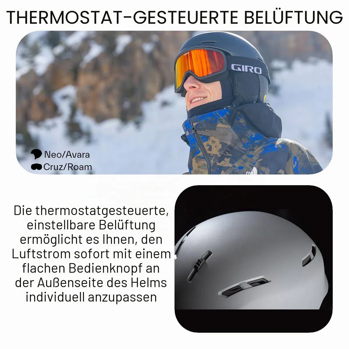 Giro Neo MIPS - XL Helm, leicht, verstellbare Passform, Thermostat Control Belüftung, Schutz bei Aufprall, ideal für alle Könnensstufen, Matte Black, Größe: XL