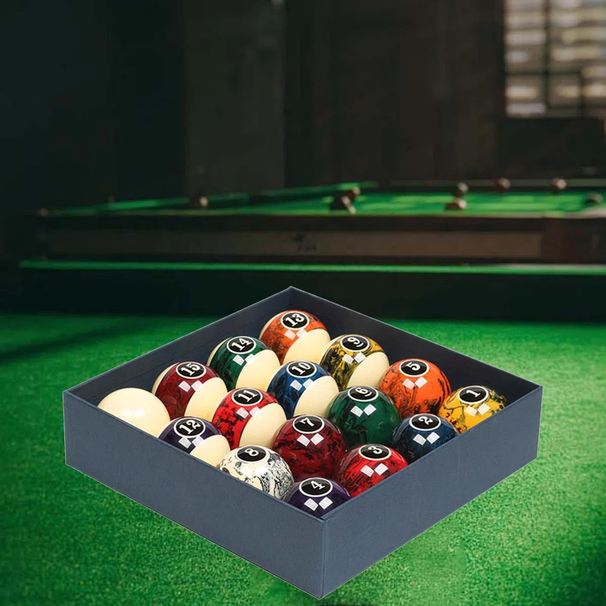 16 Billardkugeln, Ersatzkugeln für Pooltische, 2,25 Zoll Harzkugeln, Komplettes Set Snookerkugeln für Freizeitspiel Und Turnier, Billardkugeln