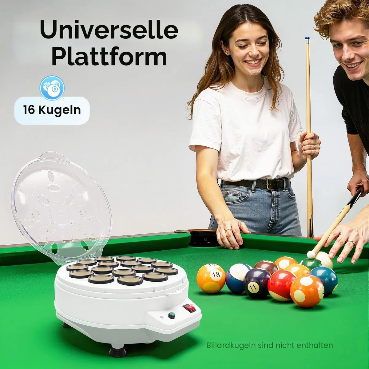 Pool Ballreiniger 16 Bälle Automatischer Billardkugelreiniger