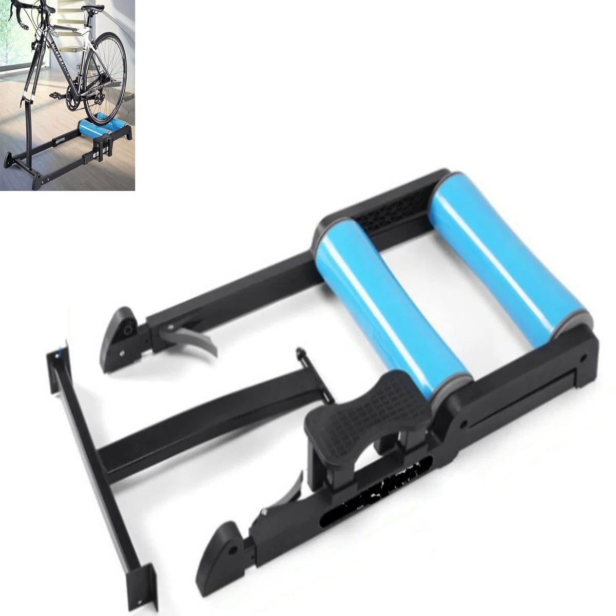 Fahrrad-Rollentrainer, Heimtrainer-Roller, Fahrradtrainer, Indoor-Stationärtrainer für Mountainbikes und Rennräder, tragbarer Klapptrainer