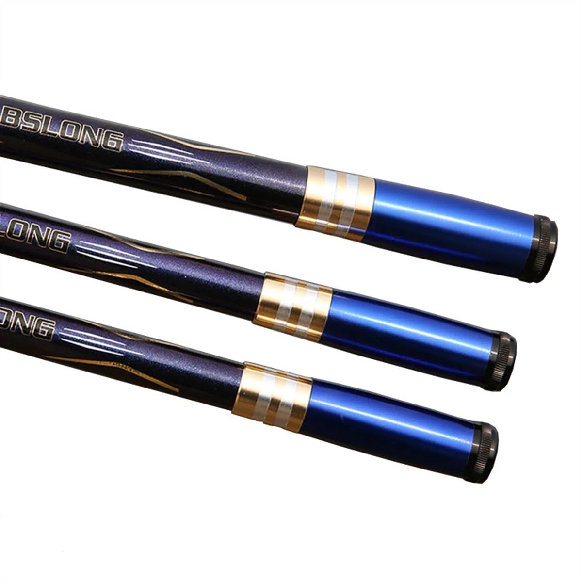TOMYEUS Fishing Rod Tragbare Kohlefaser 2,1 m bis 3,6 m drehende Fischereistange Kohlenstoffforellen Karpfen Teleskopen Fischereistangen Angreifer Köder Angelrute (Color : Blue, Length : 3.6 m)